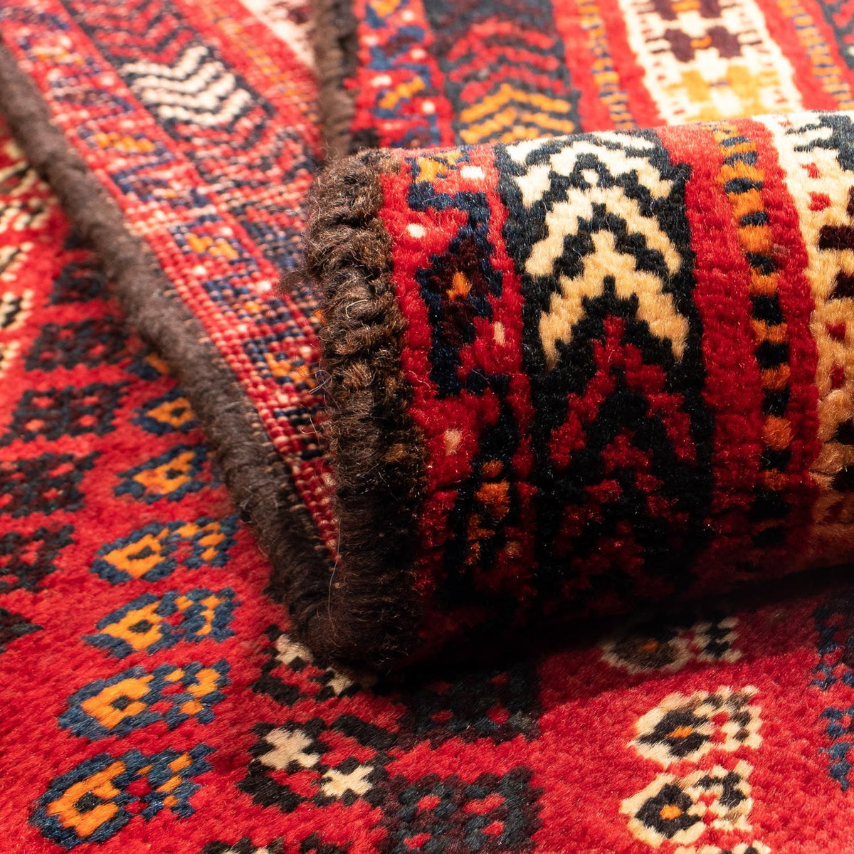 Persisk matta - Nomadic - 277 x 193 cm - mörkröd