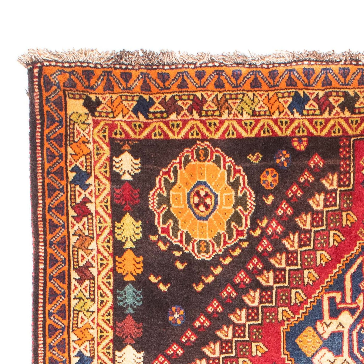 Persisk matta - Nomadic - 175 x 120 cm - mörkröd