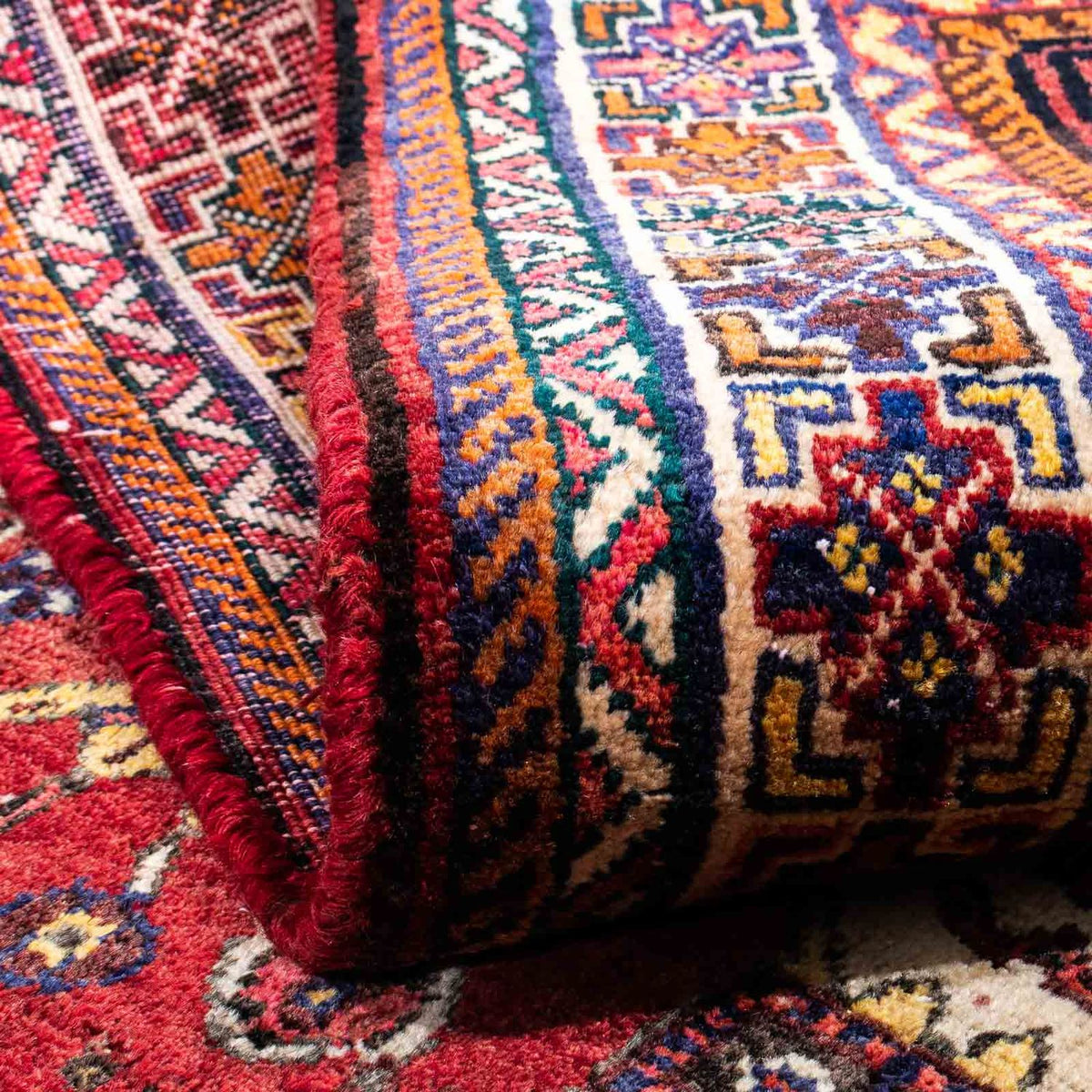 Persisk matta - Nomadic - 250 x 153 cm - mörkröd