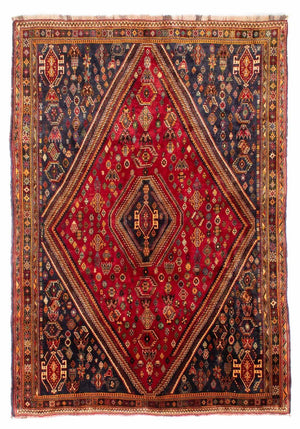 Persisk matta - Nomadic - 272 x 190 cm - mörkröd