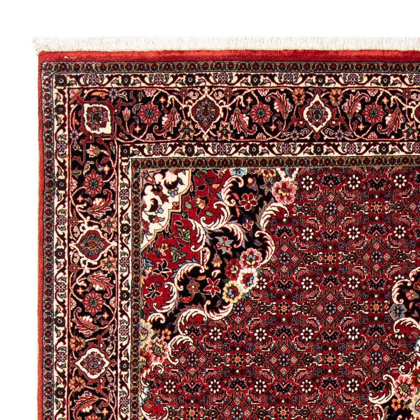 Persisk matta - Bijar - 229 x 172 cm - mörkröd