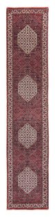 Runner Persisk matta - Bijar - 415 x 78 cm - mörkröd