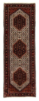 Runner Persisk matta - Bijar - 235 x 74 cm - mörkröd