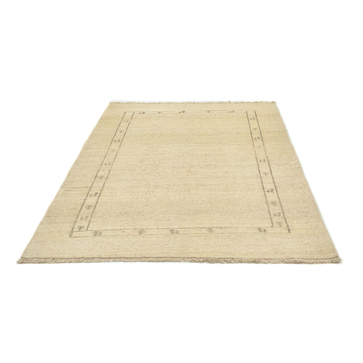 Gabbeh-matta - persisk - 197 x 147 cm - beige