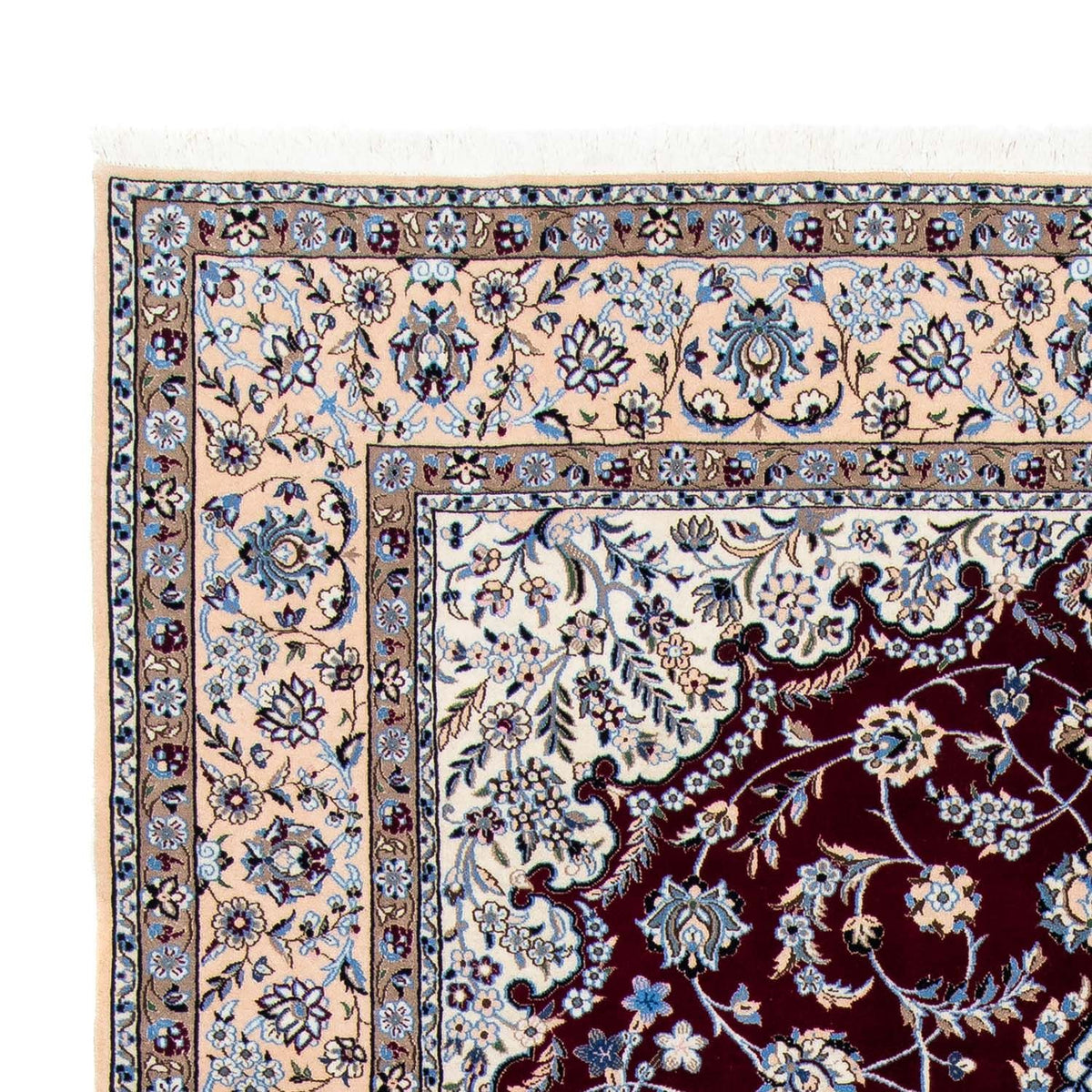 Persisk matta - Nain - Royal - 305 x 201 cm - mörkröd
