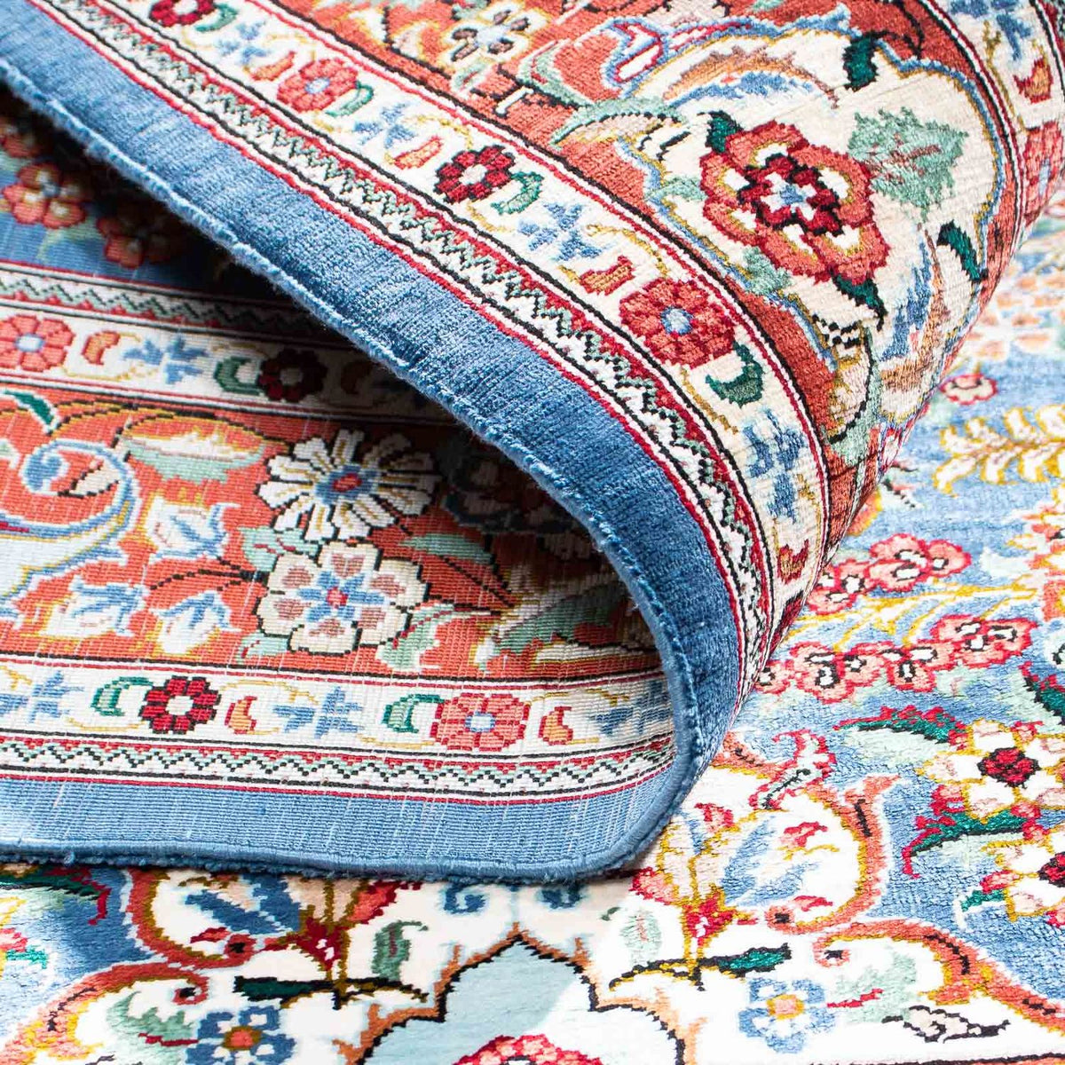 Persisk matta - Ghom - 119 x 81 cm - ljusblå