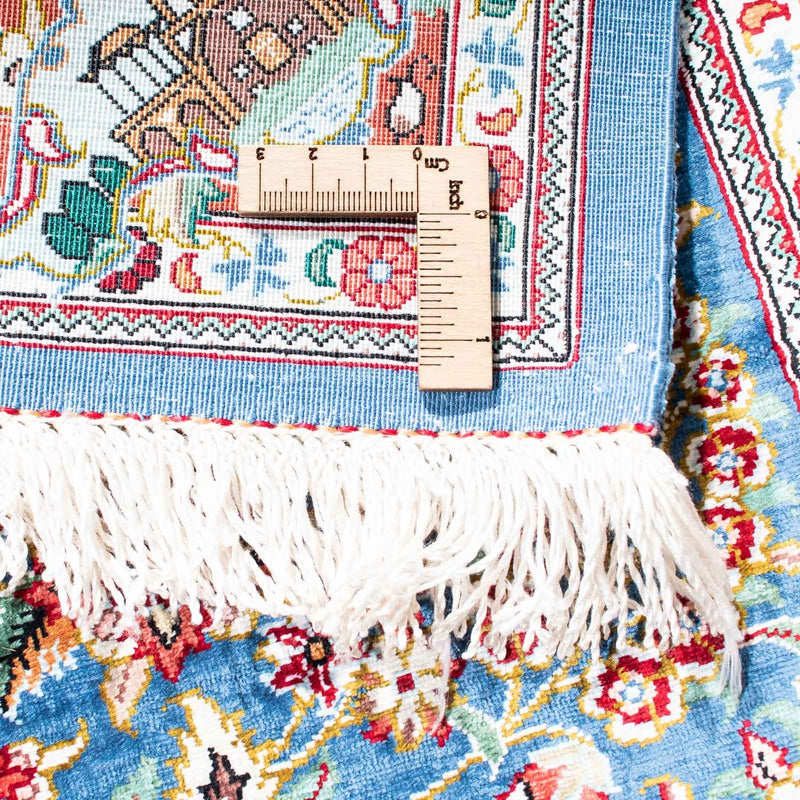 Persisk matta - Ghom - 119 x 81 cm - ljusblå