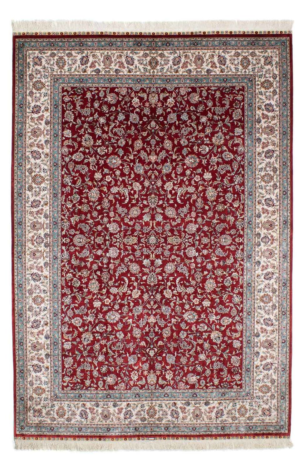 Oriental Carpet - Hereke - 246 x 170 cm - mörkröd