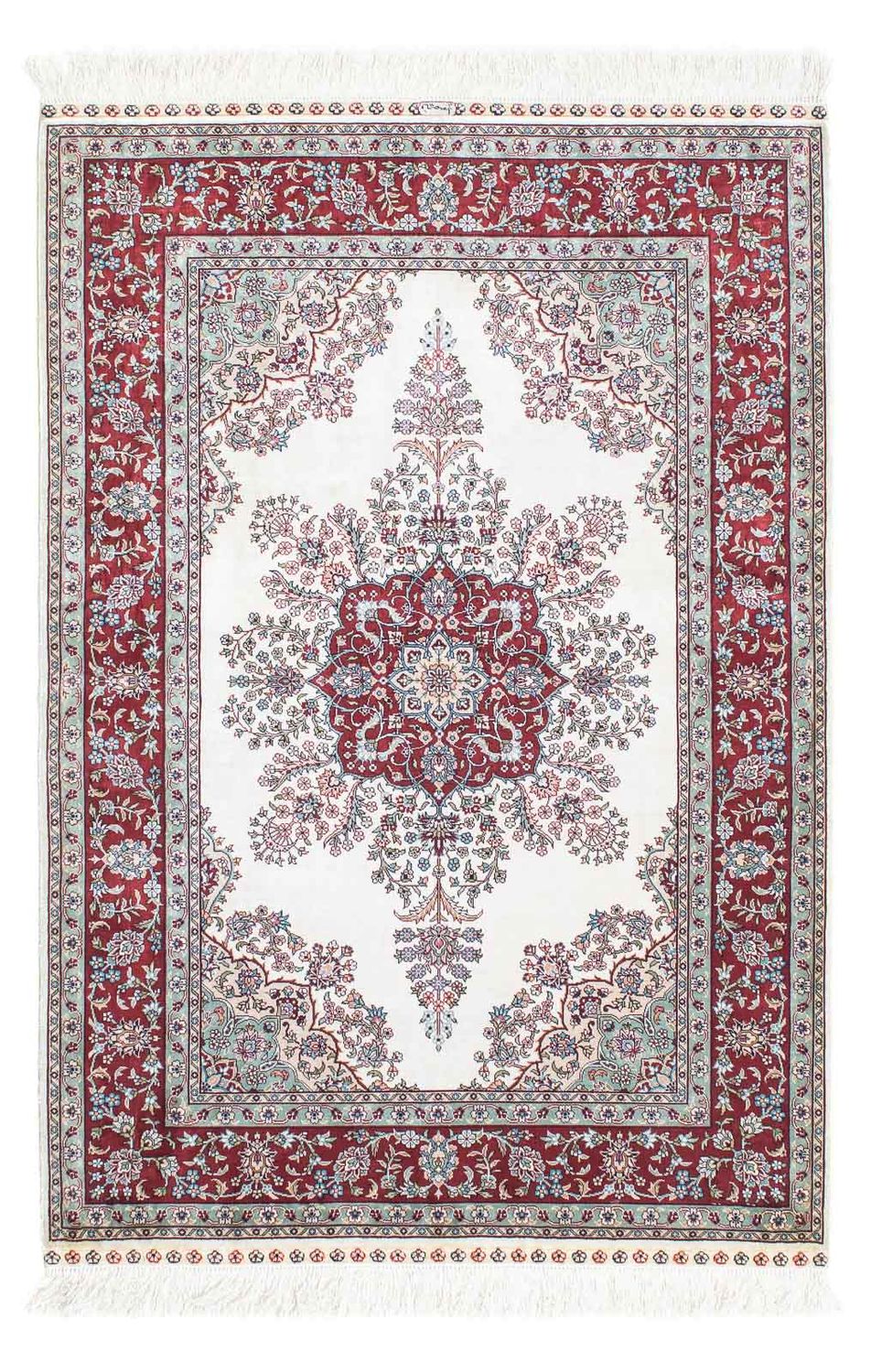 Oriental Carpet - Hereke - 137 x 91 cm - mörkröd