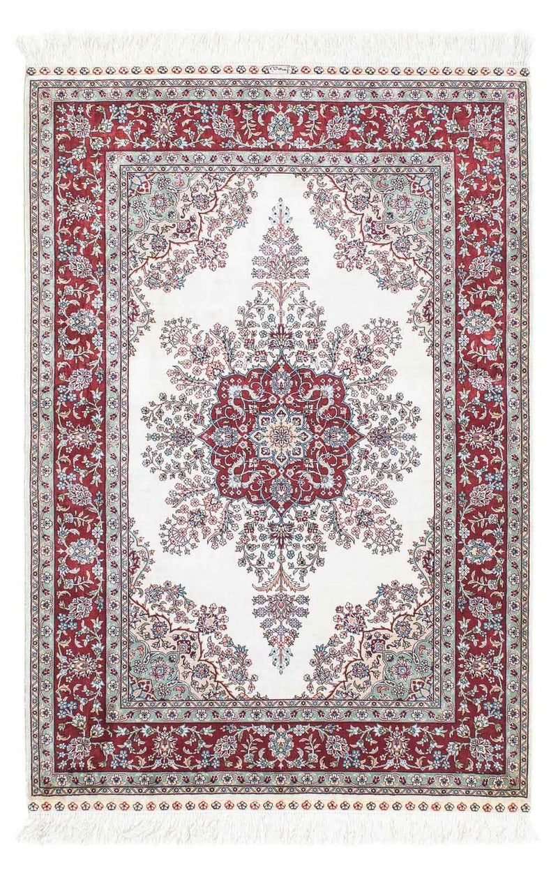 Oriental Carpet - Hereke - 137 x 91 cm - mörkröd