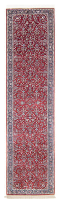 Runner Oriental Carpet - Hereke - 369 x 78 cm - mörkröd