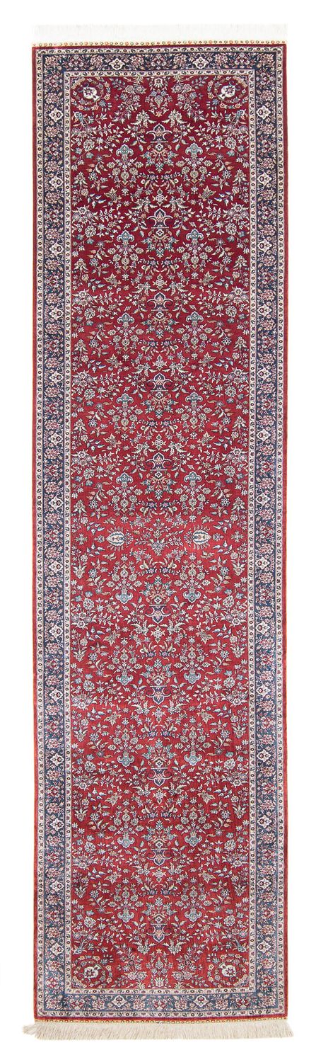 Runner Oriental Carpet - Hereke - 369 x 78 cm - mörkröd