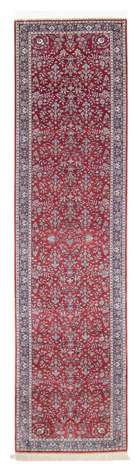 Runner Oriental Carpet - Hereke - 369 x 78 cm - mörkröd