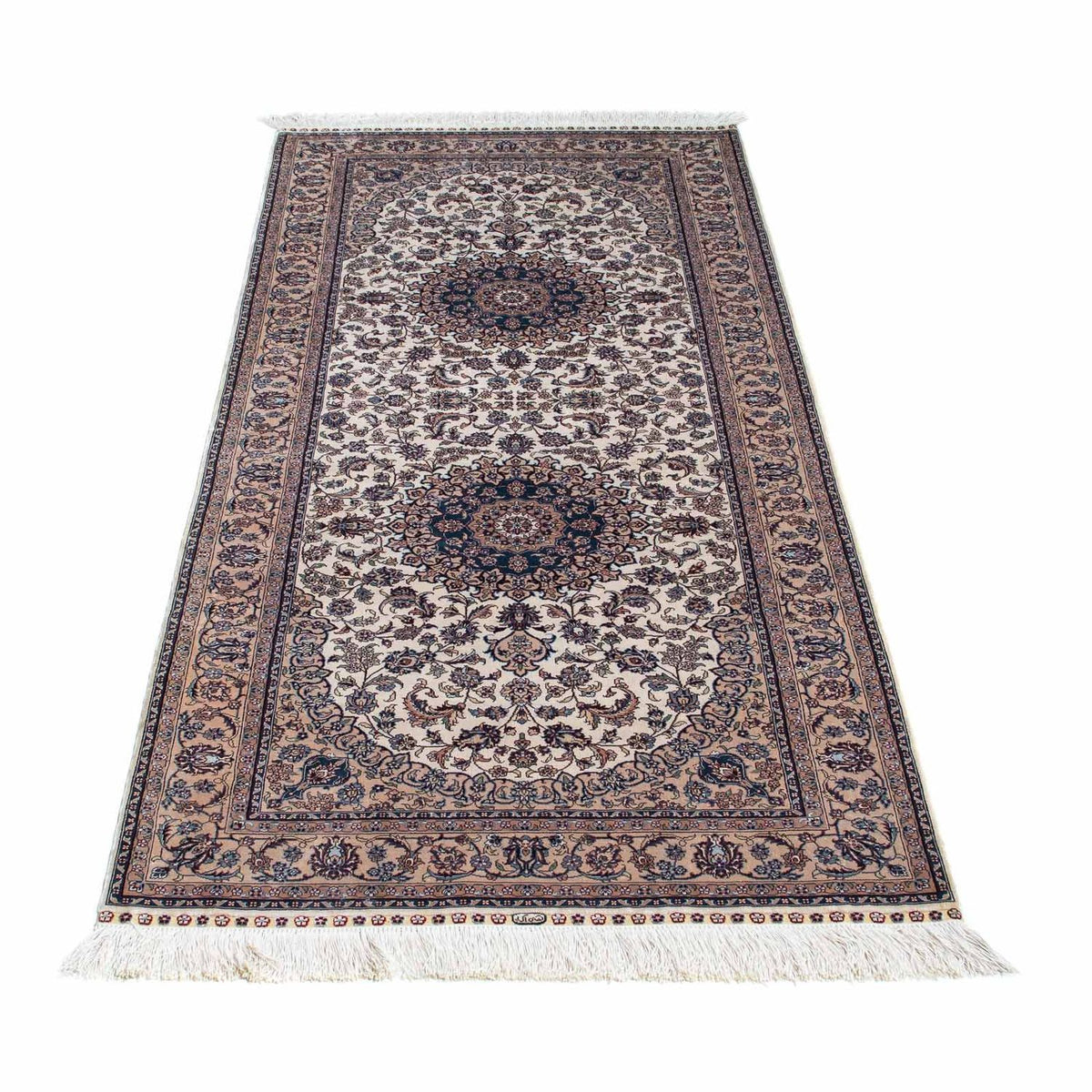 Runner Oriental Carpet - Hereke - 185 x 78 cm - beige