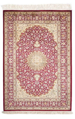 Oriental Carpet - Hereke - 122 x 76 cm - mörkröd