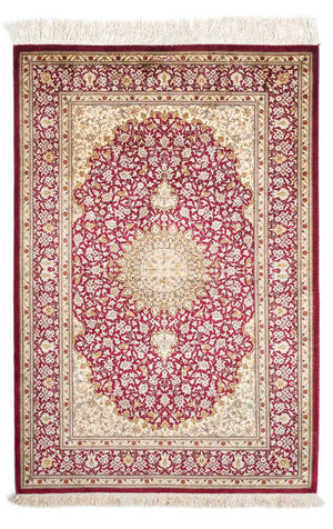 Oriental Carpet - Hereke - 122 x 76 cm - mörkröd