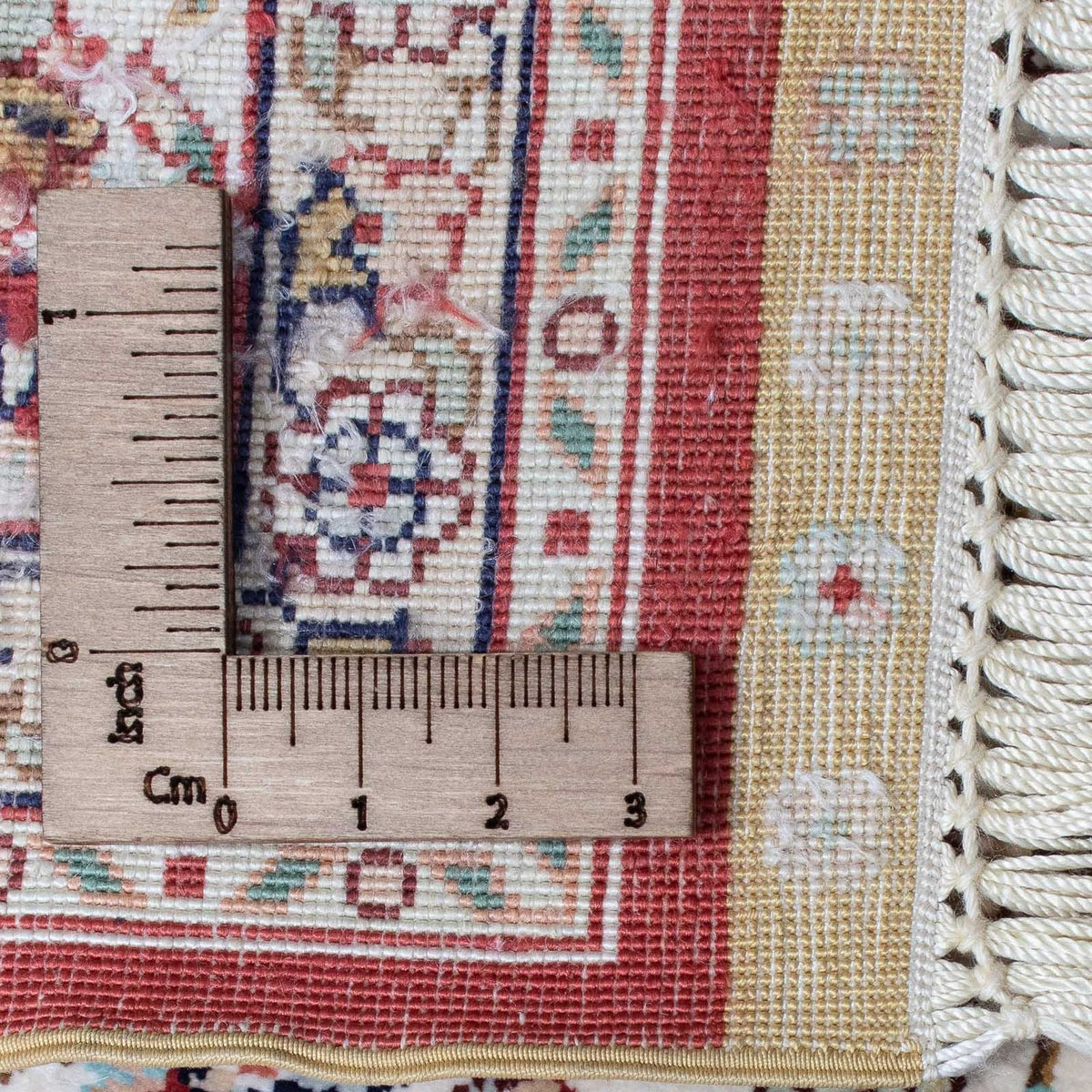 Runner Oriental Carpet - Hereke - 368 x 78 cm - mörkröd