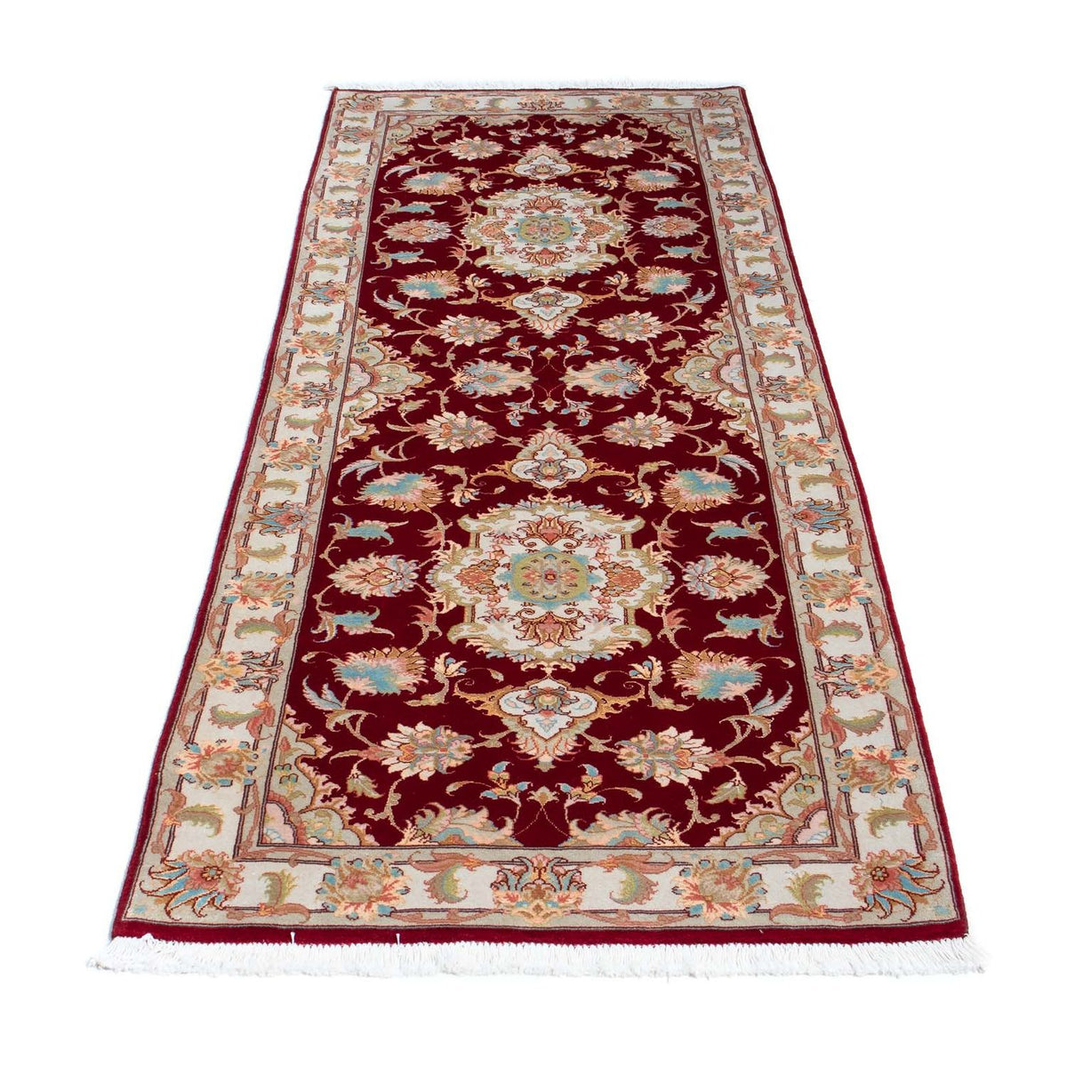 Runner Persisk matta - Tabriz - 206 x 78 cm - mörkröd