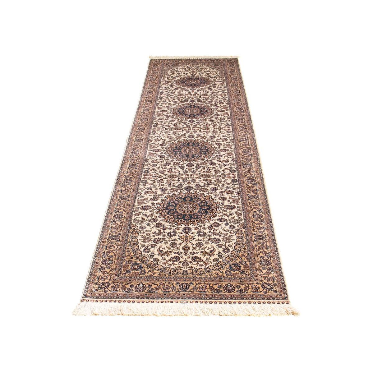 Runner Oriental Carpet - Hereke - 307 x 78 cm - mörkröd