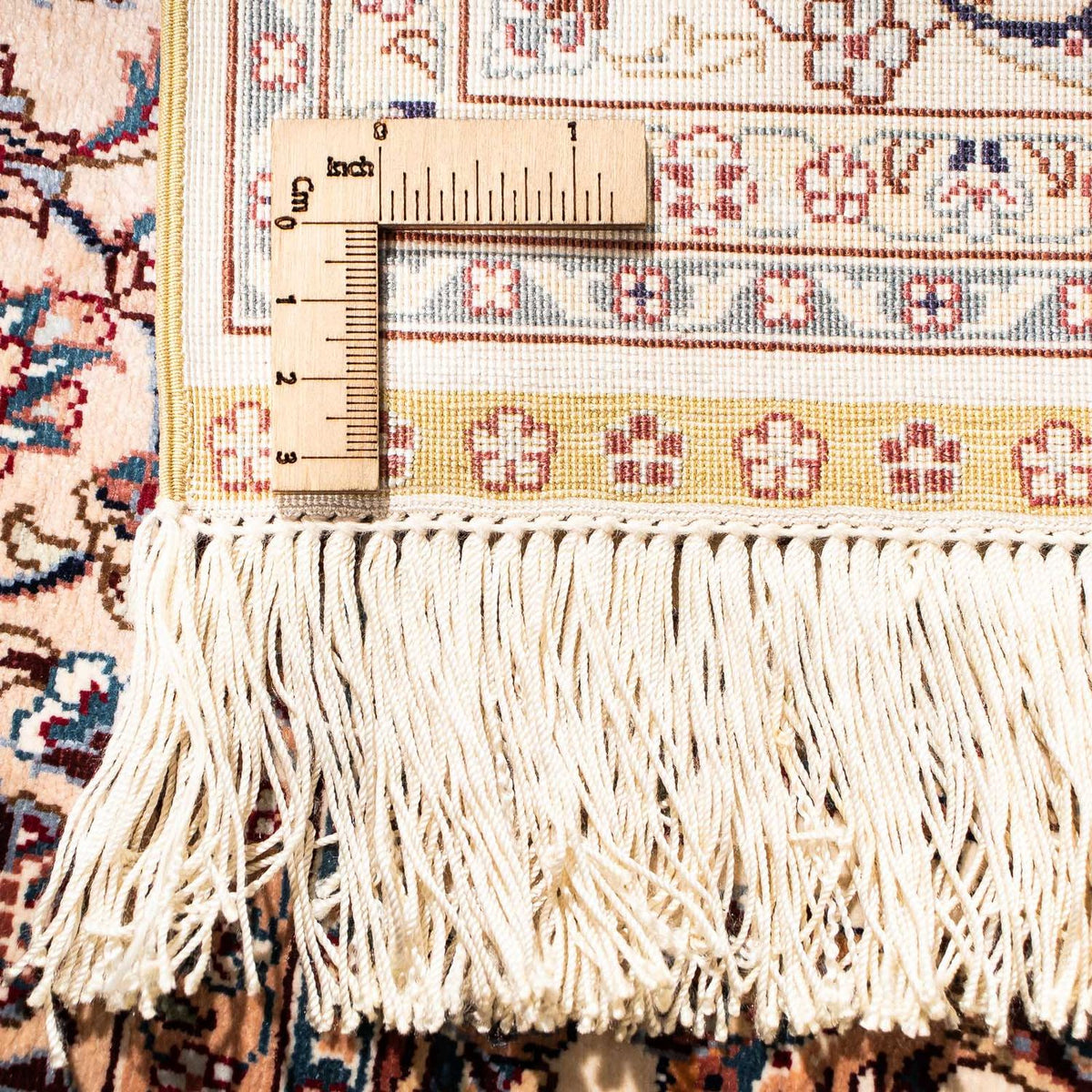 Runner Oriental Carpet - Hereke - 307 x 78 cm - mörkröd