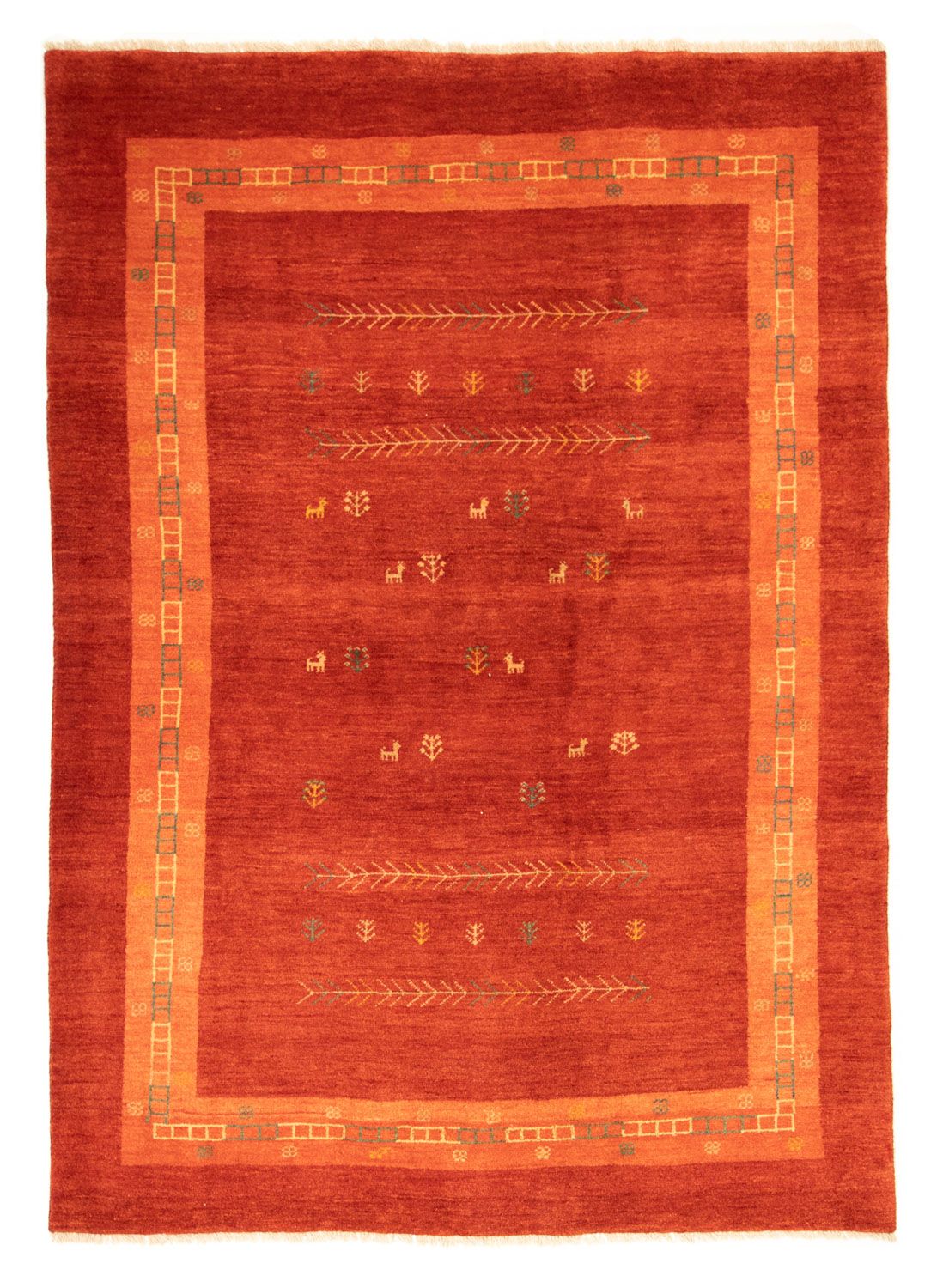 Gabbeh-matta - Loribaft Persian - 233 x 173 cm - röd
