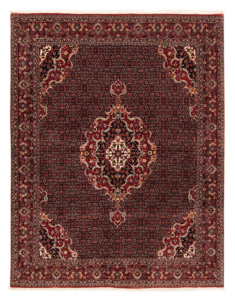 Persisk matta - Bijar - 252 x 200 cm - mörkröd