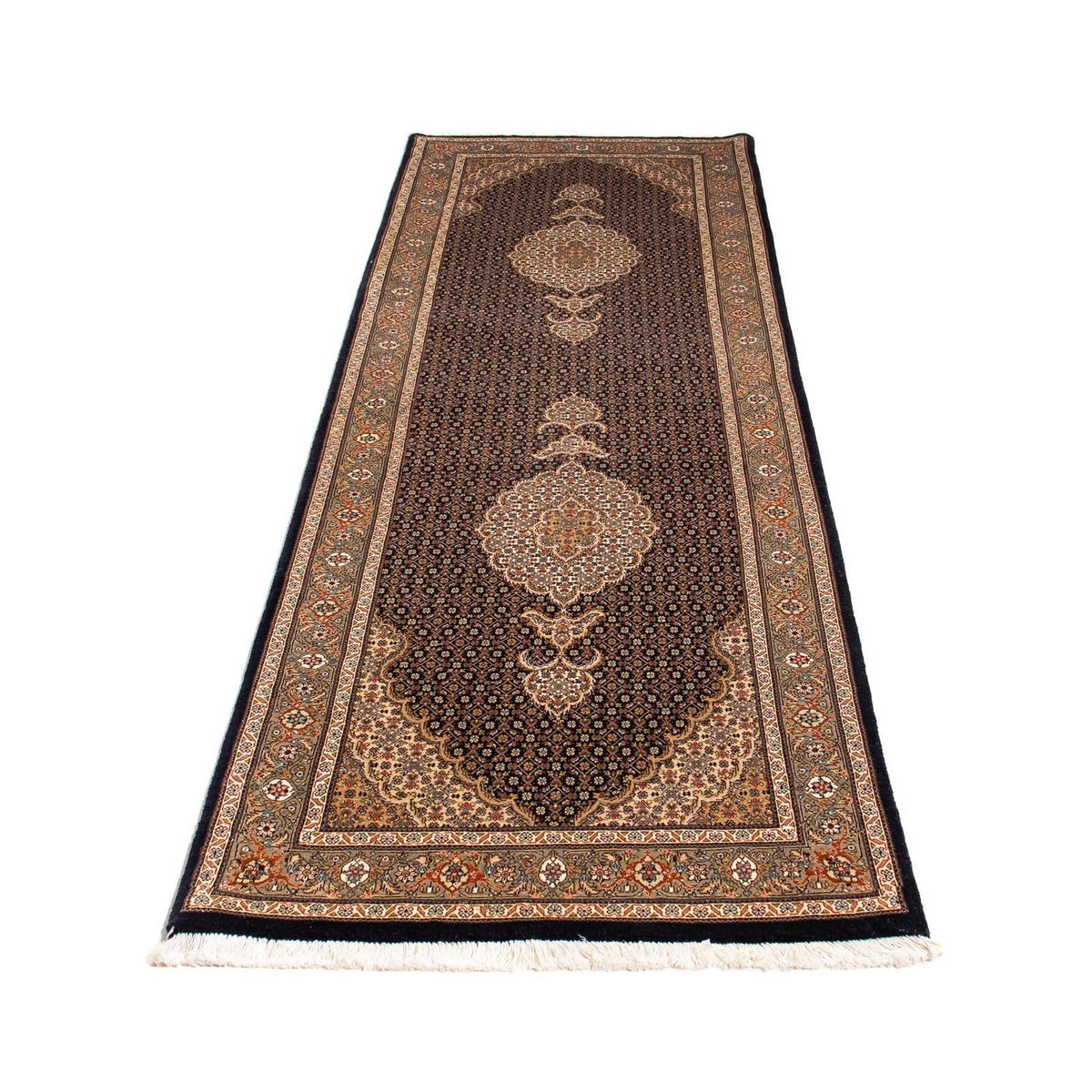 Runner Persisk matta - Tabriz - 248 x 81 cm - mörkblå