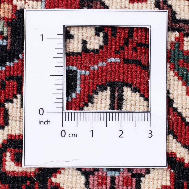 Persisk matta - Bijar kvadrat  - 253 x 253 cm - mörkröd