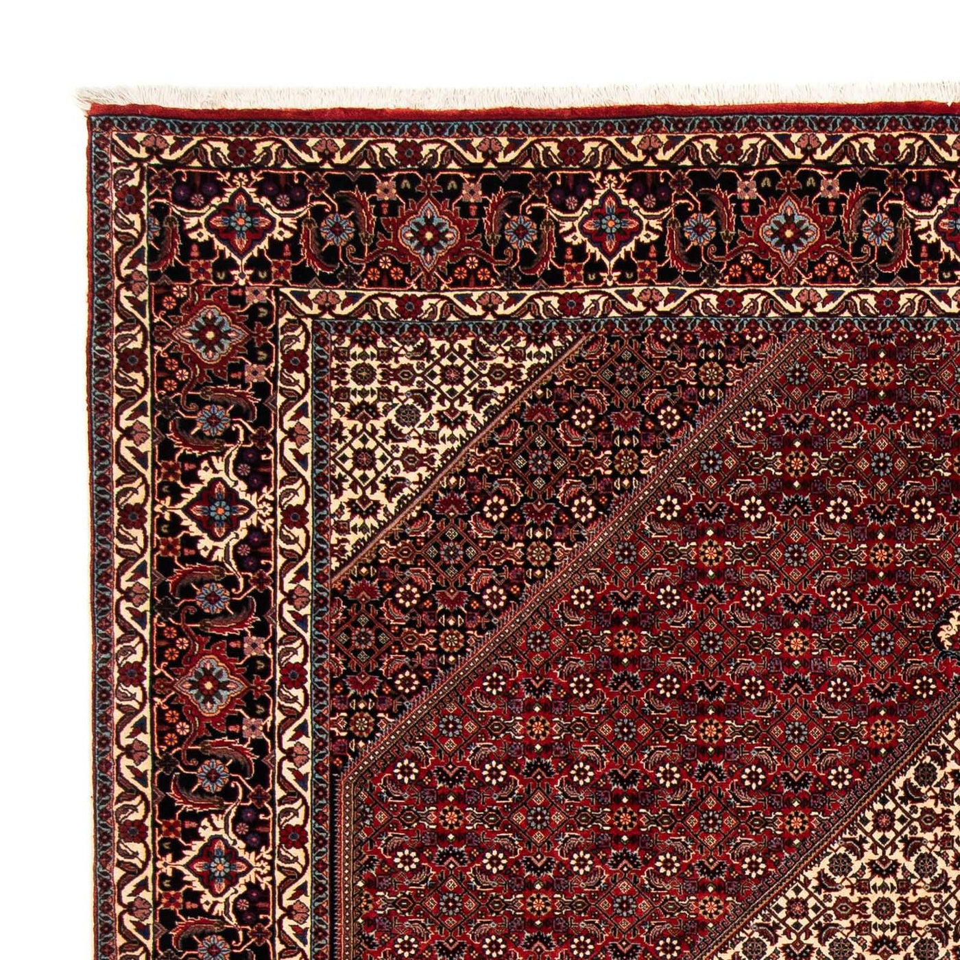 Persisk matta - Bijar - 261 x 206 cm - mörkröd