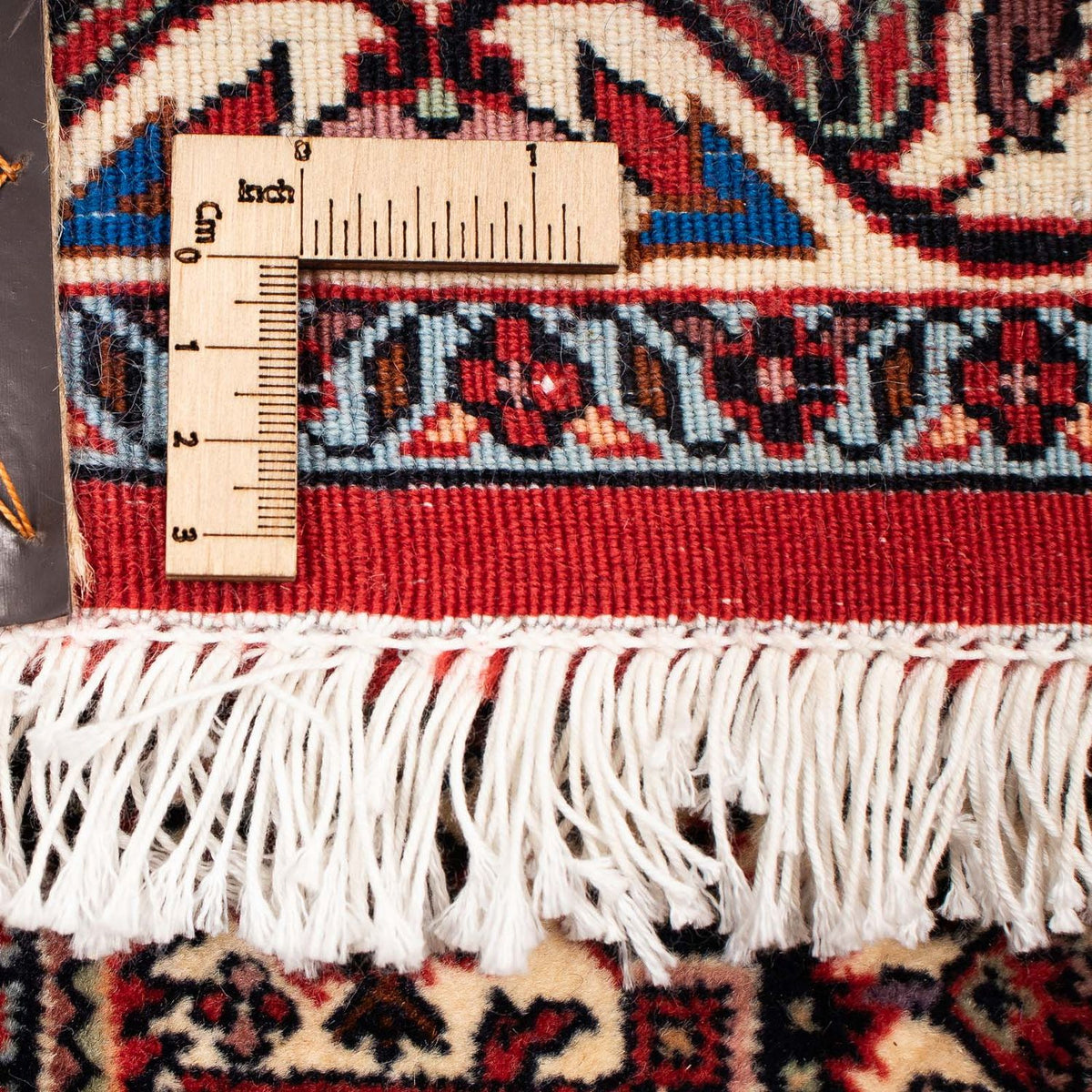 Persisk matta - Bijar - 261 x 206 cm - mörkröd