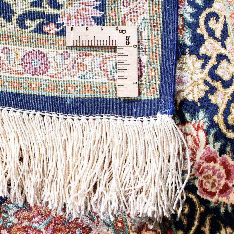 Persisk matta - Ghom - 120 x 79 cm - mörkblå