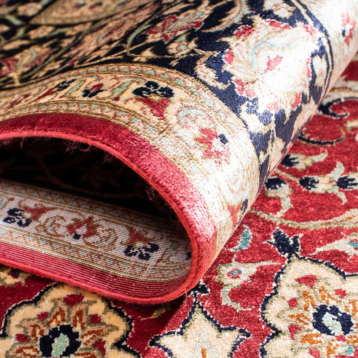 Persisk matta - Ghom - 151 x 100 cm - röd