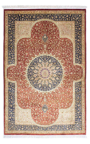 Persisk matta - Ghom - 154 x 100 cm - rost