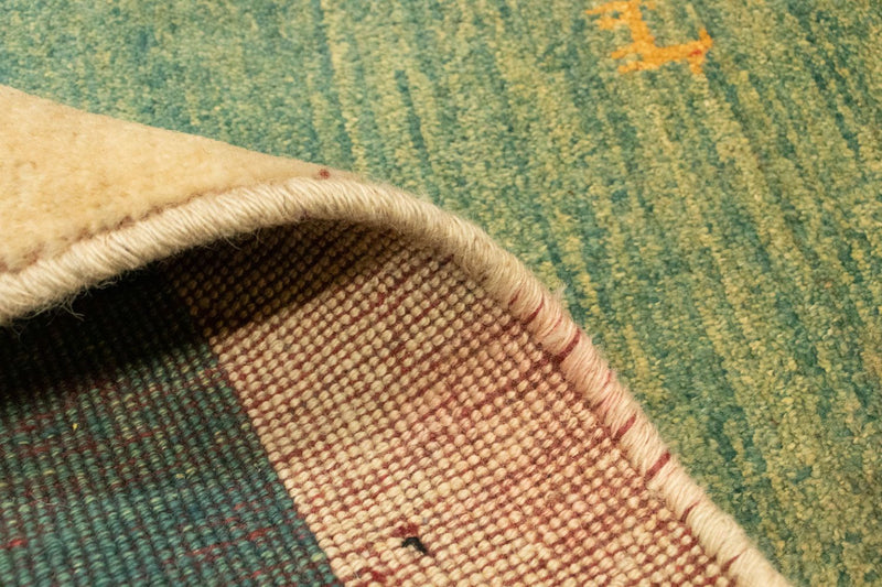 Gabbeh-matta - persisk - 125 x 87 cm - grön