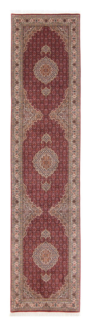 Runner Persisk matta - Tabriz - 351 x 83 cm - mörkröd