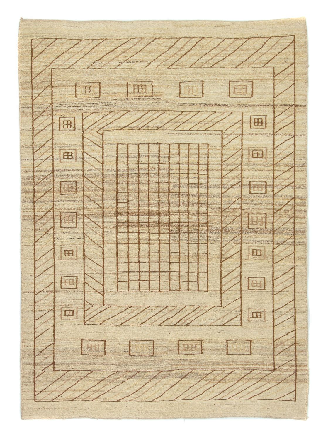 Gabbeh-matta - persisk - 198 x 141 cm - flerfärgad