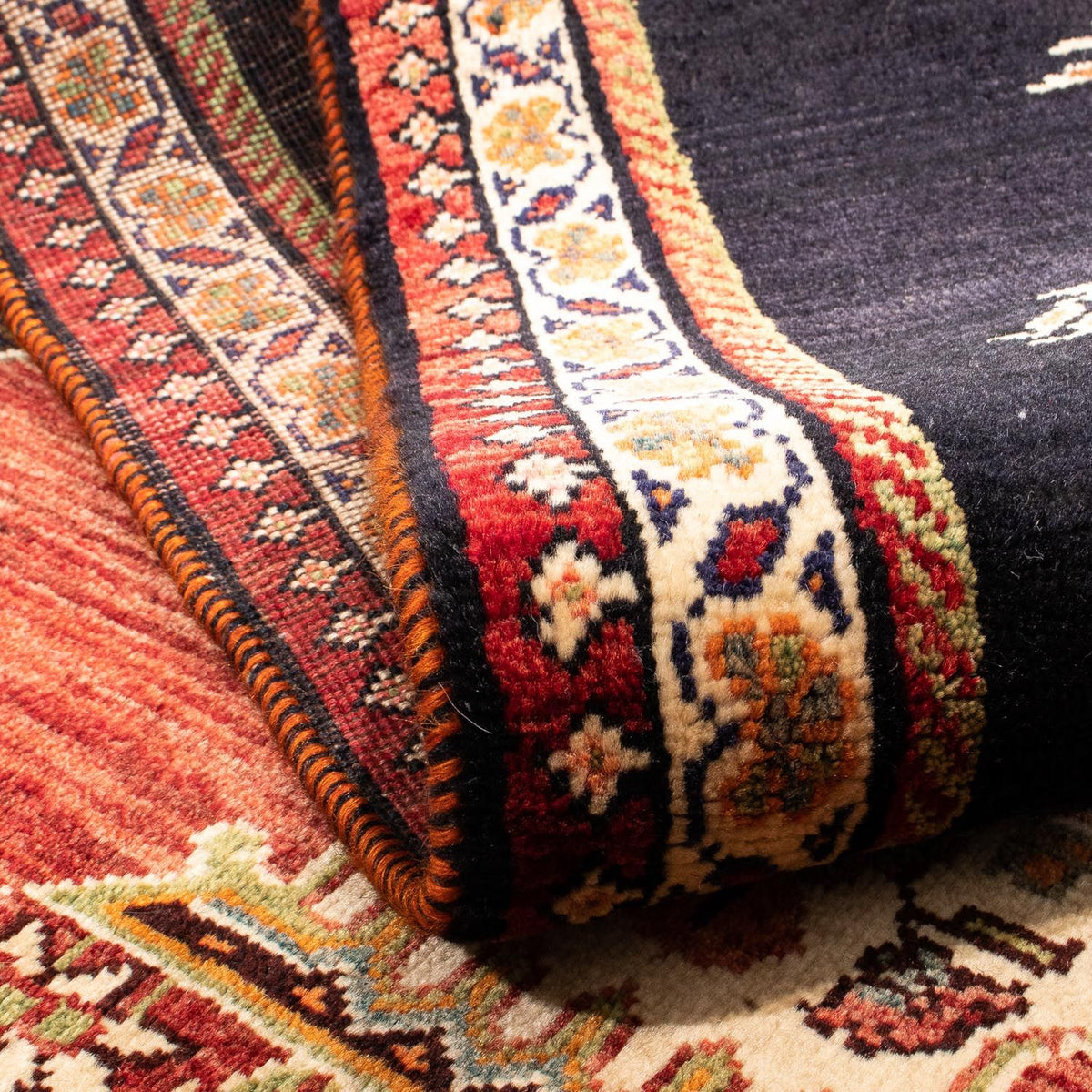 Persisk matta - Nomadic - 202 x 127 cm - mörkblå