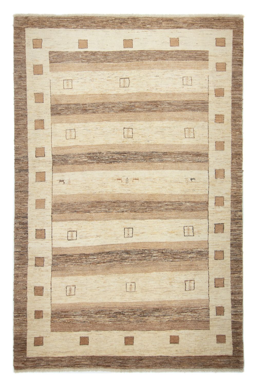 Gabbeh-matta - persisk - 295 x 197 cm - beige