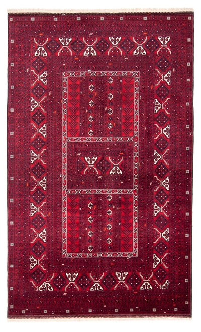 Turkaman-matta 160x249cm - Persisk matta - mörkröd