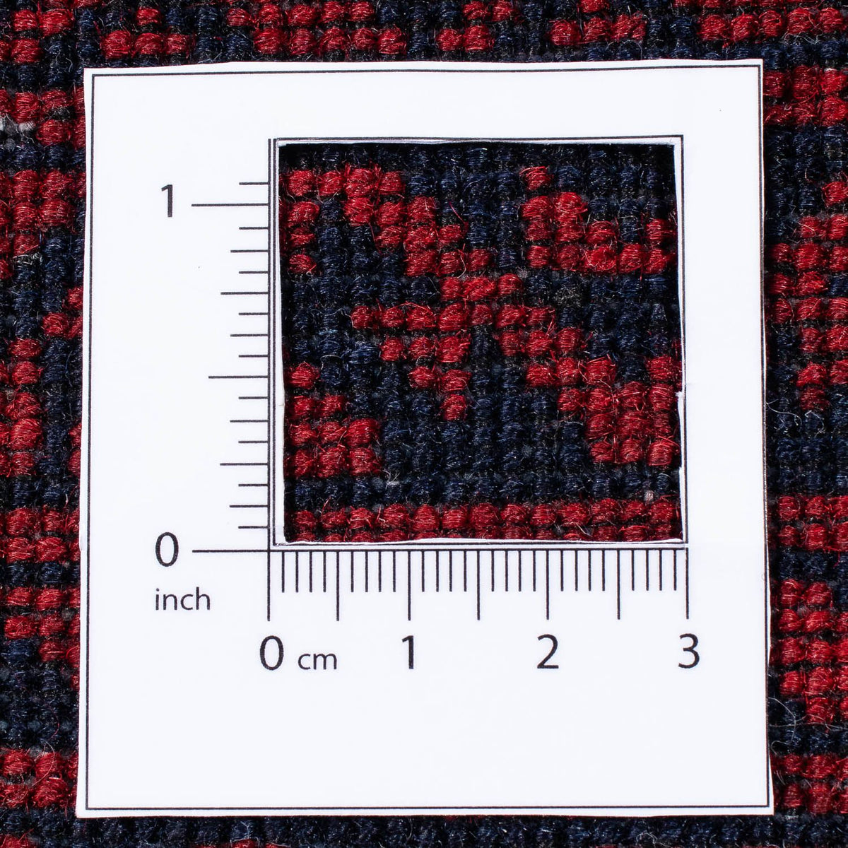 Turkaman-matta - 248 x 163 cm - mörkröd