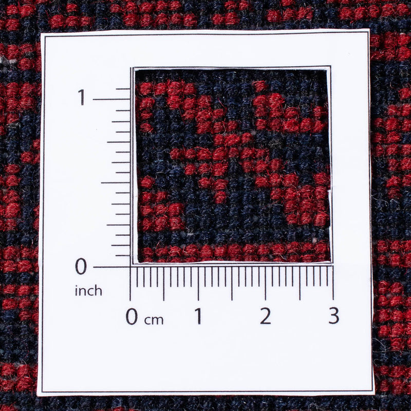 Turkaman-matta - 248 x 163 cm - mörkröd