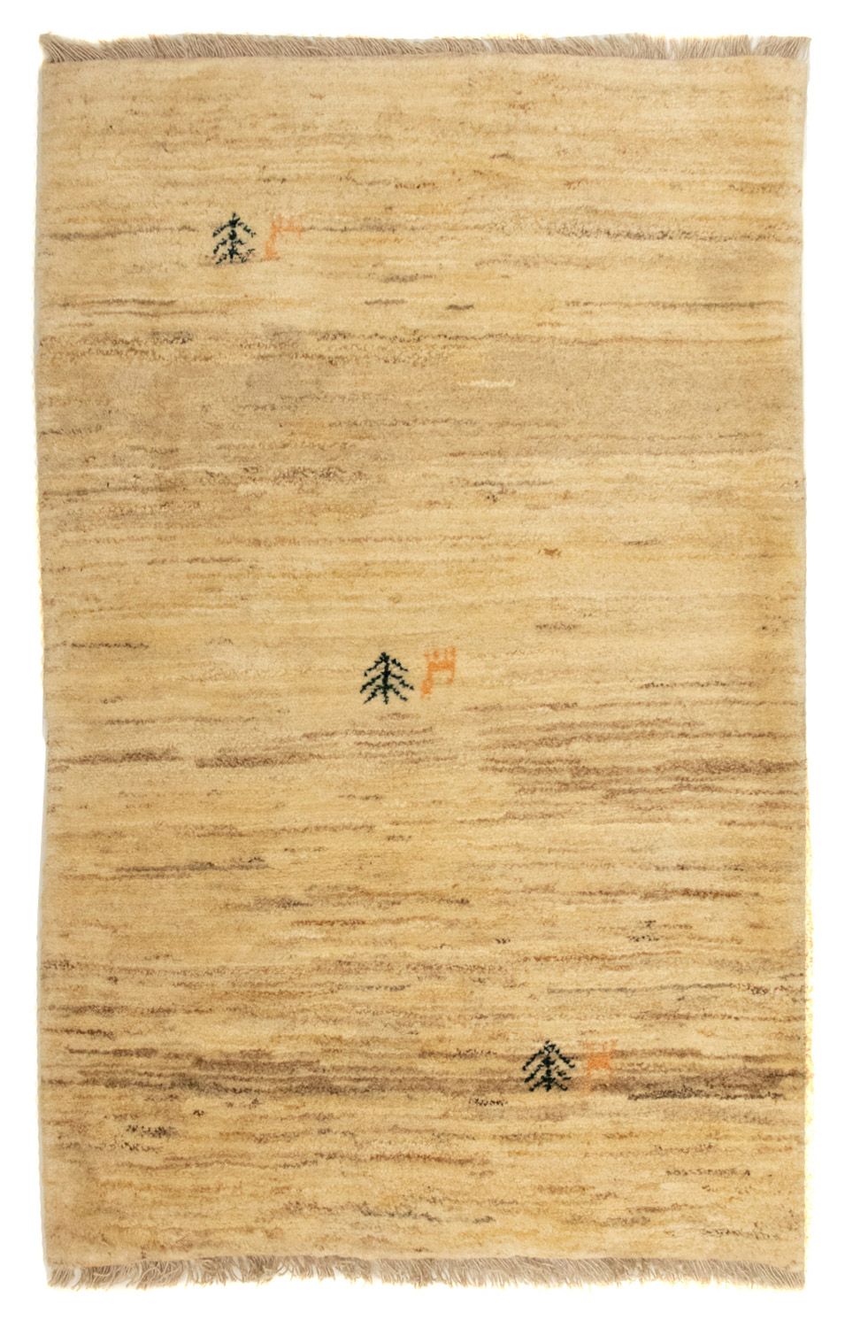 Gabbeh-matta - persisk - 128 x 80 cm - ljusbrun