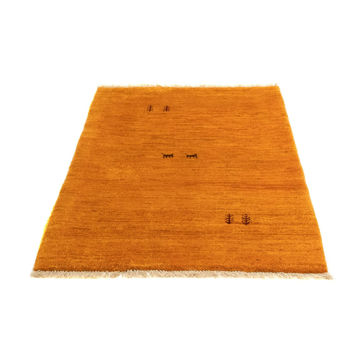 Gabbeh-matta - persisk - 132 x 86 cm - guld