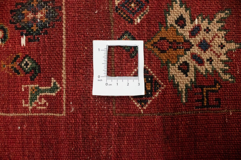 Gabbeh-matta - Kashkuli Persiska - 214 x 145 cm - mörkröd