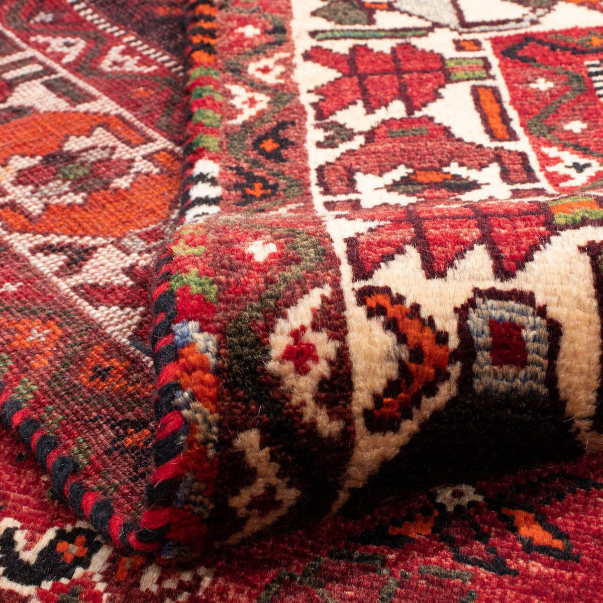 Persisk matta - Nomadic - 320 x 230 cm - mörkröd