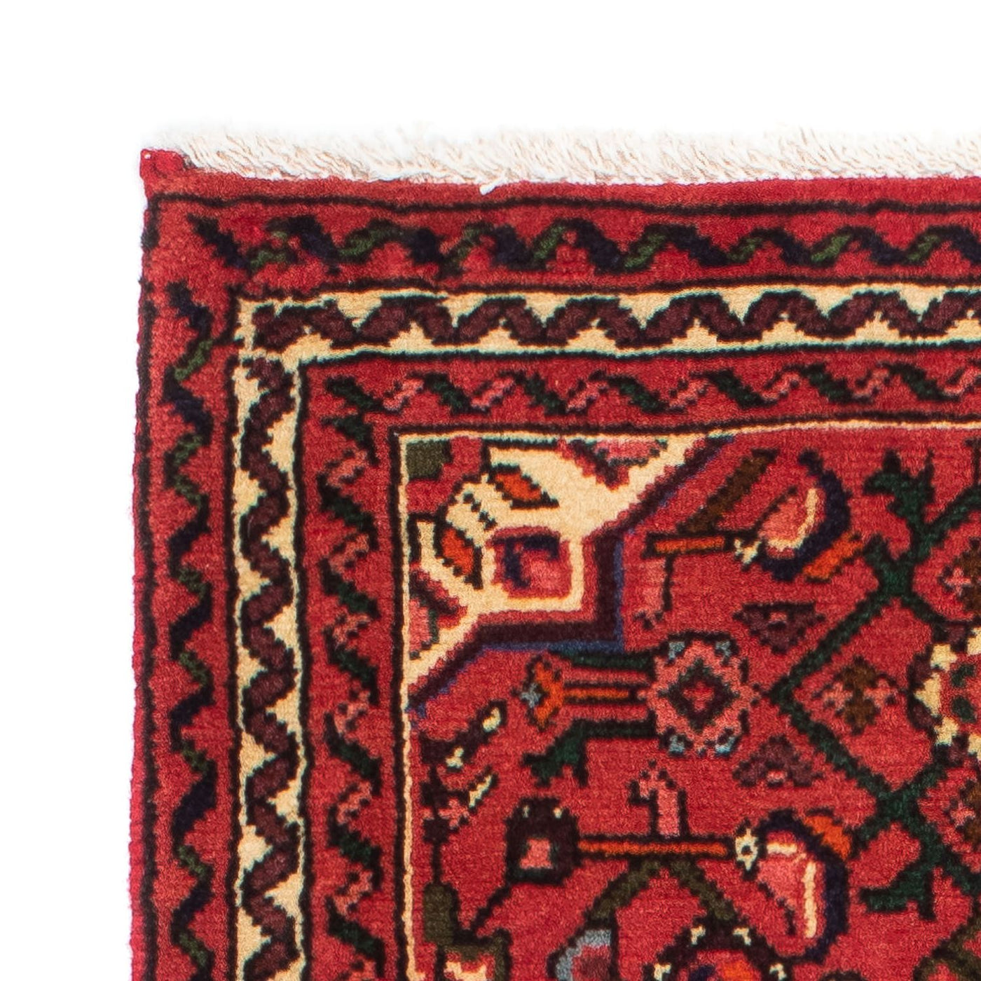 Runner Persisk matta - Nomadic - 195 x 68 cm - mörkröd