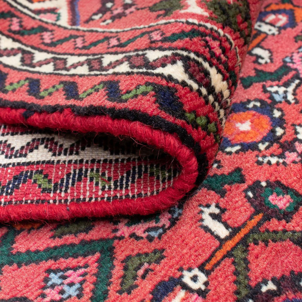 Runner Persisk matta - Nomadic - 195 x 68 cm - mörkröd