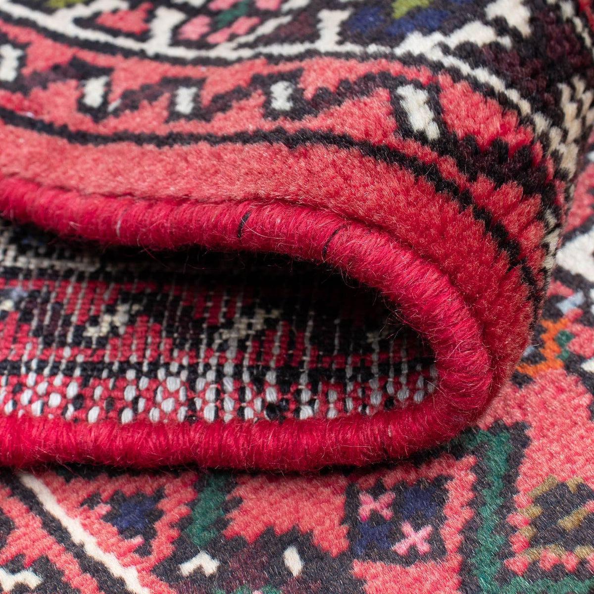 Runner Persisk matta - Nomadic - 192 x 73 cm - mörkröd