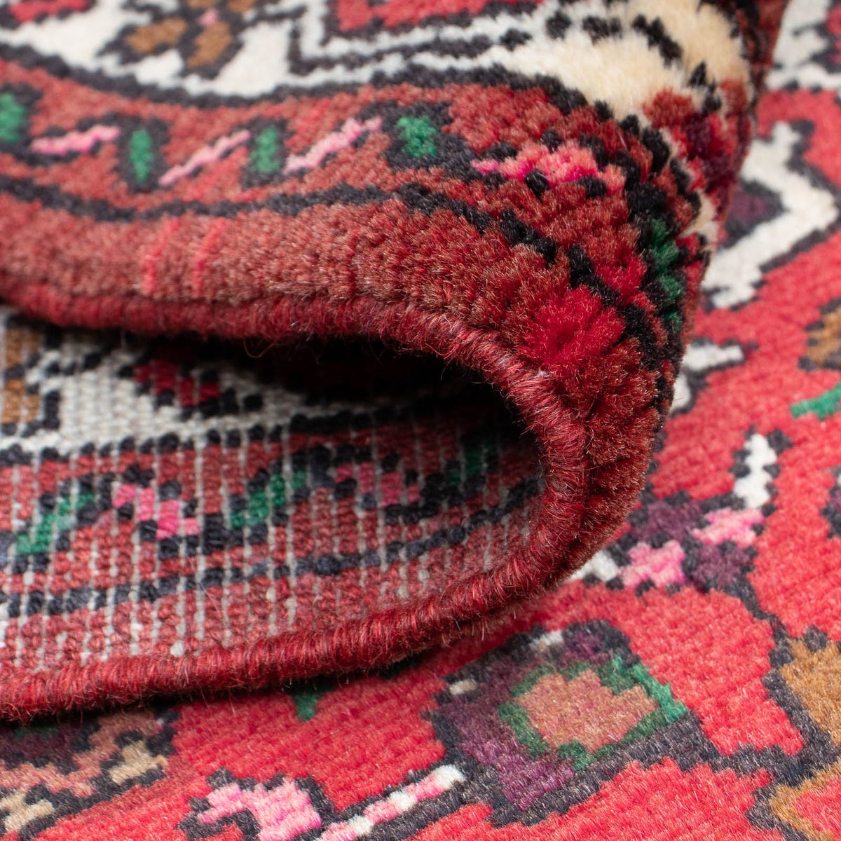 Runner Persisk matta - Nomadic - 200 x 80 cm - mörkröd