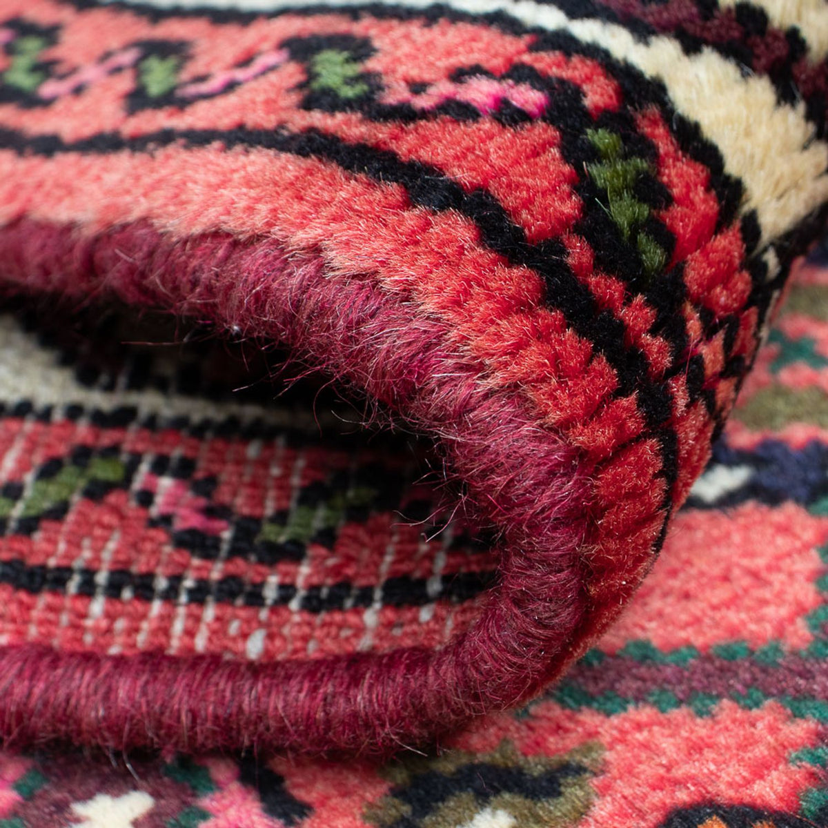 Runner Persisk matta - Nomadic - 190 x 68 cm - mörkröd